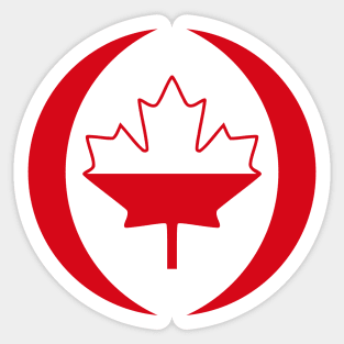 Polish Canadian Multinational Patriot Flag Series Sticker